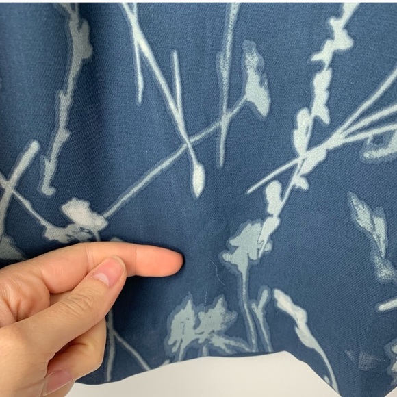 Banana Republic blue botanical faux wrap dress - Picture 3 of 6